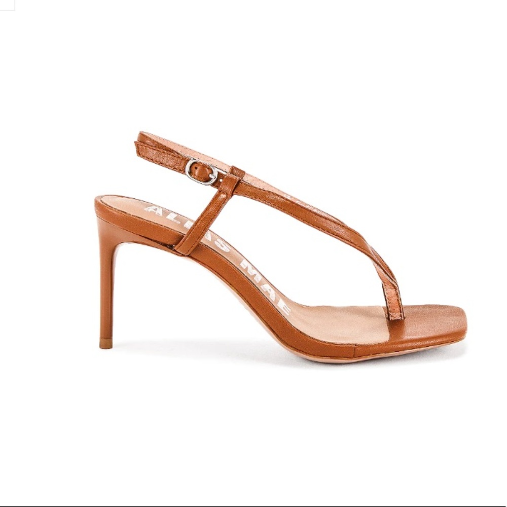 Revolve Alias Mae Ina Stiletto in Tan Leather
